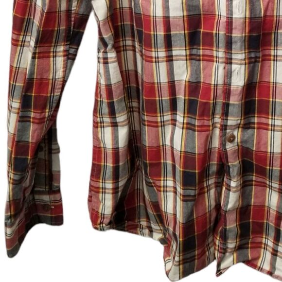 J. Crew Red and Blue Plaid Casual Button Down Shirt - Picture 4 of 10